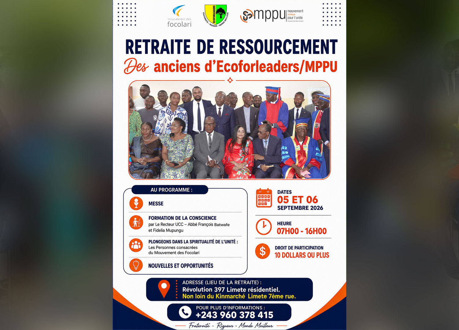 Kinshasa : les Focolari organisent une retraite spirituelle pour leurs anciens lauréats